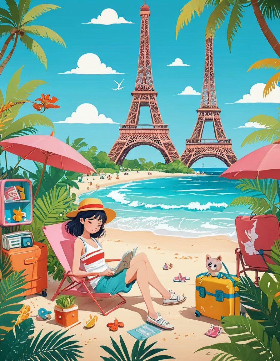 A whimsical and colorful scene featuring adorable, stylized characters from a variety of erotic anime and adult cartoons, set against a dreamy, pastel background. Include elements that represent travel, such as a cute passport and scenic landmarks, to symbolize exploration in the Kawaii genre. The characters should be engaging in playful interactions, exuding charm and allure while maintaining a lighthearted tone. Use vibrant colors and a blend of cartoonish design for a playful atmosphere. super-realistic. vibrant colors. 3D.